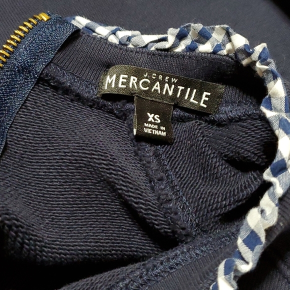 J. Crew Mercantile Ruffed Trim Sweatshirt Size XS - Picture 2 of 11